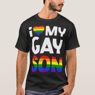 私は私のゲイ息子ママパパ家族LGBTQゲイプライドS大好き Tシャツ