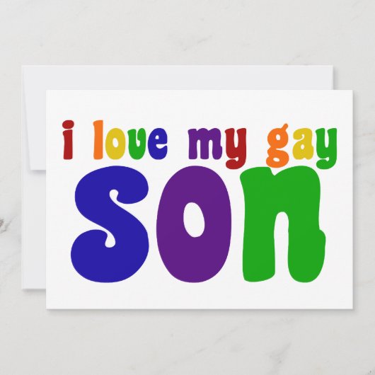 私は私のゲイ息子誇りを持った母レインボー カード (正面)