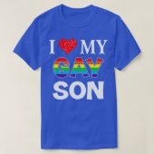 私は私のゲイ息子LGBレズビアンレインボーLGBQプライドLが大好き Tシャツ (デザイン正面)