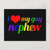 私は私のゲイ甥の叔母誇りを持った叔父が大好き ポストカード (正面)