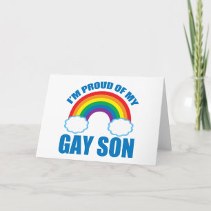 私は私のゲイ誇りを持った息子LGBTQママパパ親の私の カード