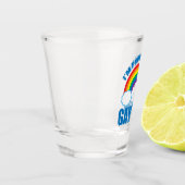 私は私のゲイ誇りを持った息子LGBTQママパパ親の私の ショットグラス (左)