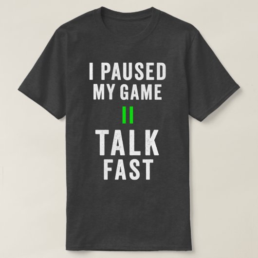 私は私のゲームの話を停止した高速シャツビ遊デオゲーム Tシャツ (デザイン正面)