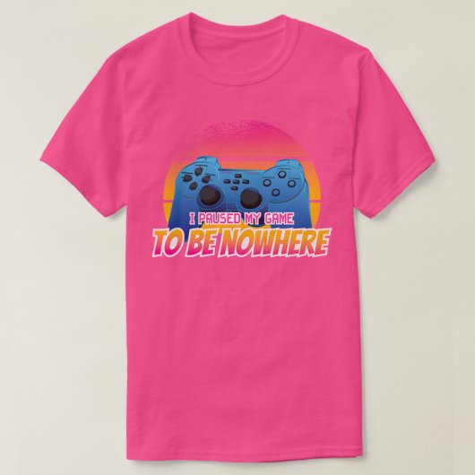 私は私のゲームを停止する場所にレトロサンセットパッドジョー Tシャツ (デザイン正面)