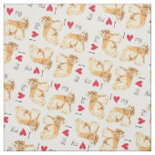 私は私のコッカースパニエルを愛します ファブリック (見本)