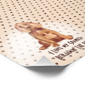 私は私のコッカースパニエル犬名カスタム漫画の犬が大好き フォトプリント (角)