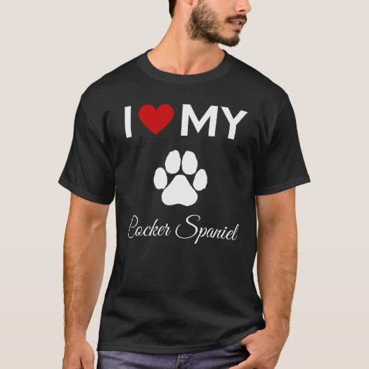 私は私のコッカースパニエル犬犬のカスタム文字 Tシャツ (正面)