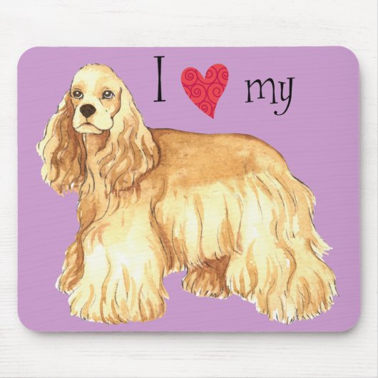 私は私のコッカースパニエル犬 マウスパッド (正面)