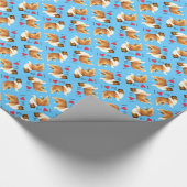 私は私のコリーを愛します ラッピングペーパー (角)