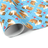 私は私のコリーを愛します ラッピングペーパー (ロールコーナー)