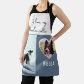 私は私のコリ縁どースケッチ犬の写真の名前が大好き エプロン (インサイチュ)