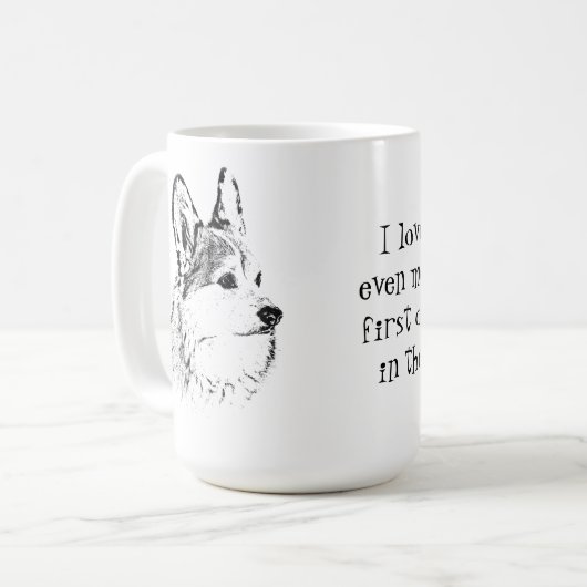 私は私のコルギマグが大好きです コーヒーマグカップ (正面左)
