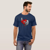 私は私のコンゴのアフリカ灰色のTシャツを愛します Tシャツ (正面フル)