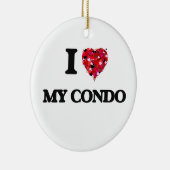 私は私のコンドミニアムを愛します セラミックオーナメント (右)
