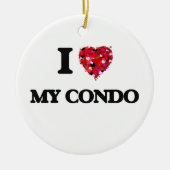 私は私のコンドミニアムを愛します セラミックオーナメント (正面)