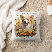 私は私のコーギドッグフローラポートレート クッション (ブランケット)