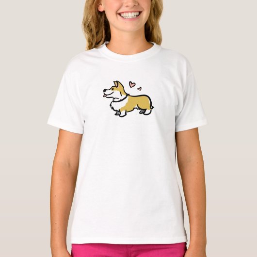 私は私のコーギーメンズワイシャツを愛します Tシャツ (正面)