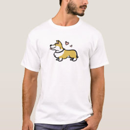 私は私のコーギーメンズワイシャツを愛します Tシャツ