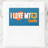 私は私のコースティーが大好き！ 長方形シール (バッグ)