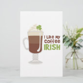 私は私のコーヒーをアイルランド語好みます 便箋 (スタンド正面)