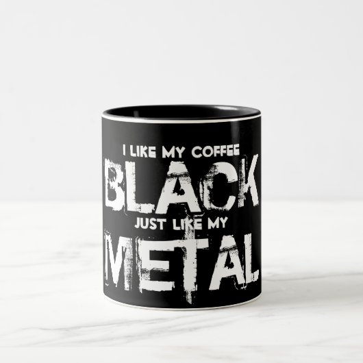 私は私のコーヒー黒のマグを好みます ツートーンマグカップ (中央)