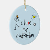私は私のゴッドファーザー写真が大好き セラミックオーナメント (右)