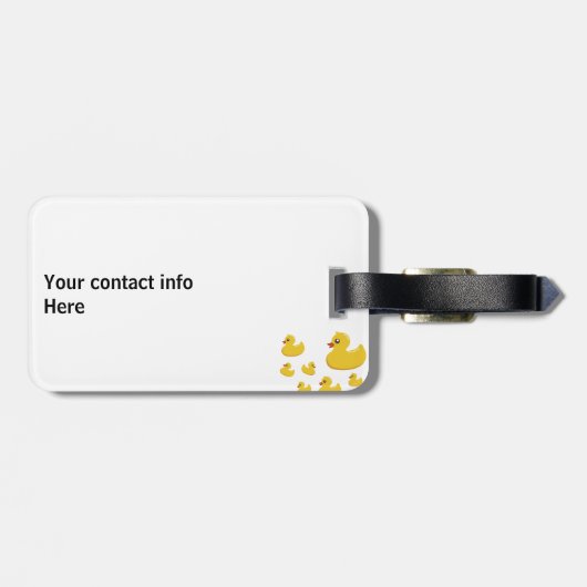 私は私のゴム製アヒルの荷物のラベルを愛します ラゲッジタグ (裏面横)