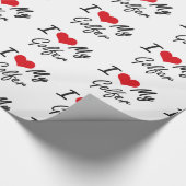 私は私のゴルファーを愛します ラッピングペーパー (角)