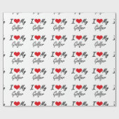 私は私のゴルファーを愛します ラッピングペーパー (フラット)