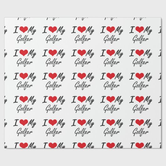 私は私のゴルファーを愛します ラッピングペーパー (フラット)