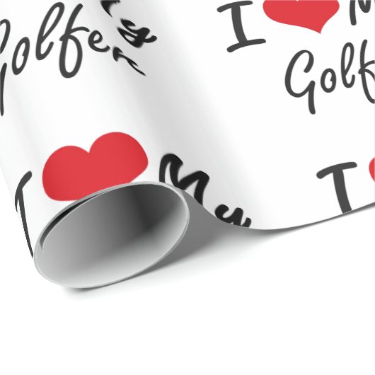 私は私のゴルファーを愛します ラッピングペーパー (ロールコーナー)