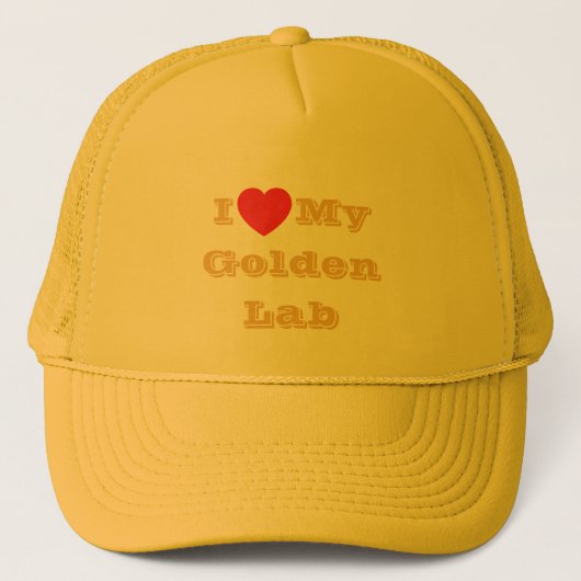 私は私のゴールデンイエロー・ラブラドール・レトリーバー キャップ (正面)