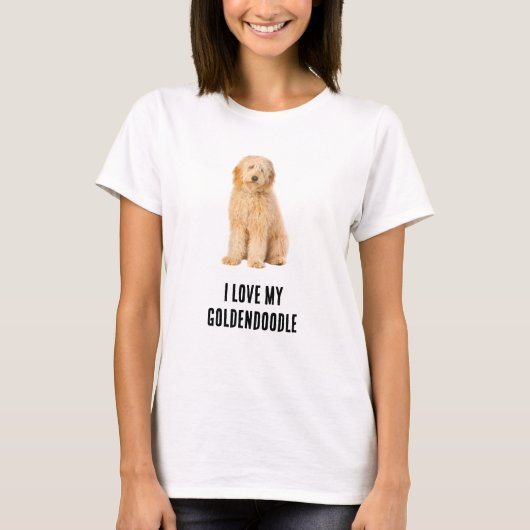 私は私のゴールデンドゥードルが大好きです フォト Tシャツ (正面)