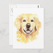 私は私のゴールデンレトリバー、犬、ペットが大好き ポストカード (正面/裏面)