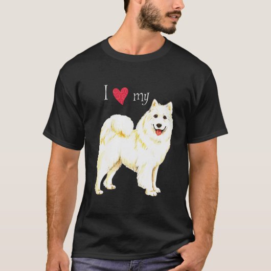 私は私のサモアイが大好き Tシャツ (正面)