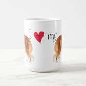 私は私のシェットランド・シープドッグを愛します コーヒーマグカップ (中央)
