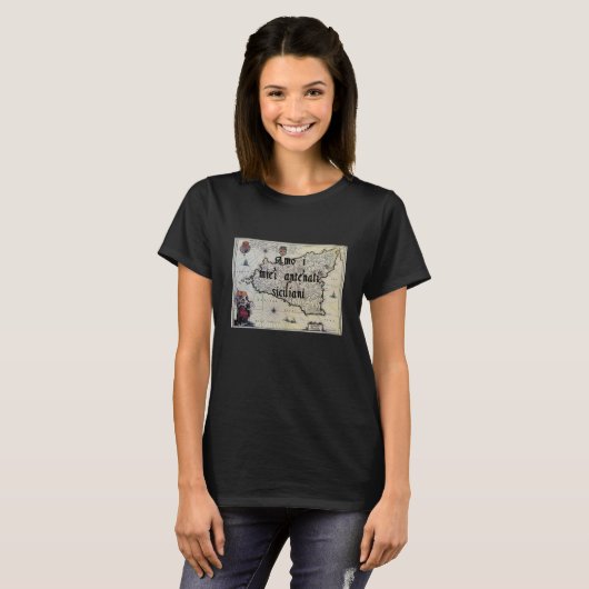 私は私のシチリアの祖先を愛する |カスタムTシャツ Tシャツ (正面フル)