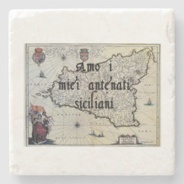 私は私のシチリアの祖先を愛する |コースターカスタムズ ストーンコースター