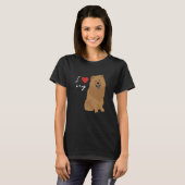 私は私のシナモンチョウ犬の恋人を愛する Tシャツ (正面フル)