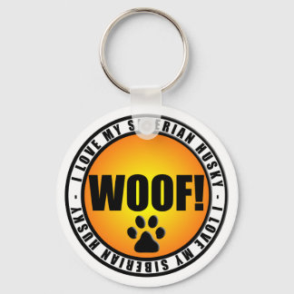 私は私のシベリアのハスキーが大好き！キーチェーン キーホルダー