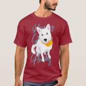 私は私のシベリアのハスキーの白い雪の犬と一緒に大好き Tシャツ (正面)