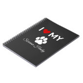 私は私のシベリアのハスキー犬のカスタム文字が大好き ノートブック (左側)