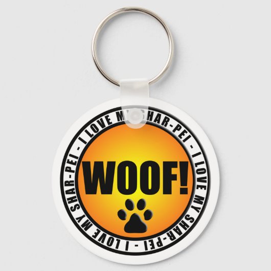 私は私のシャールペイ大好き!キーチェーン キーホルダー (正面)