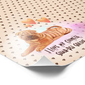 私は私のシャール中国のペイ名の漫画カスタム犬が大好き フォトプリント            (角)