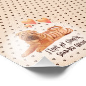 私は私のシャール中国のペイ名の漫画カスタム犬が大好き フォトプリント            (角)