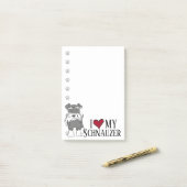 私は私のシュナウザーが大好き ポストイット (デスク上)