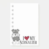 私は私のシュナウザーが大好き ポストイット (正面)