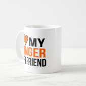 私は私のショウガのガールフレンドを愛します コーヒーマグカップ (正面左)