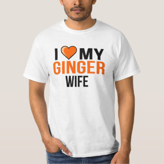 私は私のショウガの妻を愛します Tシャツ
