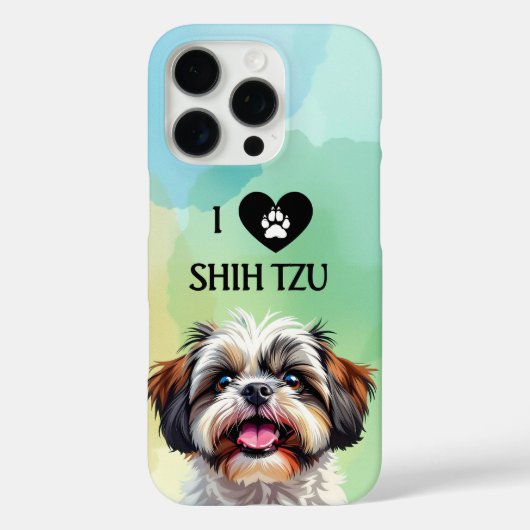 私は私のシーズー（犬）子犬を愛する Case-Mate iPhoneケース (裏面)